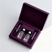 Ensemble de soins de la peau cosmétique huile essentielle crème pour le visage Lotion bouteille emballage boîte en papier mat stratification gaufrage éponge Type de doublure