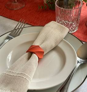 Anneau de serviette moderne haut de gamme, décoration élégante pour mariage |   Décoration de table de fête - Product Image 3