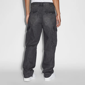 Pantalones Vaqueros Cargo de Cintura Alta y Corte Holgado, Pantalones de Algodón Lavado a la Piedra, Estilo Casual para Otoño - Product Image 5