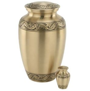 Urna Funeraria de Latón Metálico Duradero, Estilo Americano, Hecha a Mano, Color Personalizable, Urna para Cenizas de Adultos, Decoración Conmemorativa de Sobremesa - Product Image 1