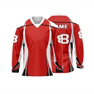 Jersey de Hockey sobre Hielo Sublimado Personalizado de Alta Calidad con MOQ Bajo y Colores Variados para Pedidos de Equipo - Product Image 4