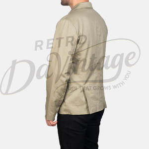 Chaqueta Safari de Algodón Caqui para Hombre, Ligera, Premium, con 4 Bolsillos, Estilo Blazer, Casual, de Verano, para Negocios, con Botones, Tipo Abrigo Utilitario - Product Image 2
