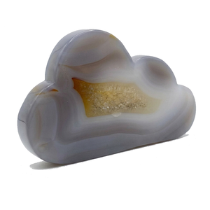 Agate grise sculptée en forme de nuage, pierre précieuse, cristal, décoration d'intérieur, grossiste en cristaux sculptés en forme de nuage - Product Image 3