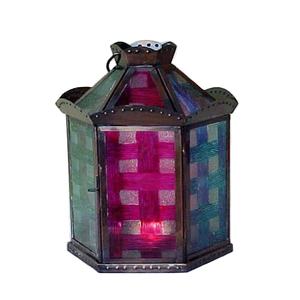 Linterna dorada decorativa de alta calidad, decoración del hogar, mesa, linterna antigua de cristal múltiple decorativa para exteriores - Product Image 1