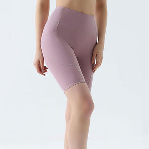 High Waist Ruched Butt Yoga <b>Shorts</b> Solid Color Spandex Nylon Workout Gym Fitness <b>Shorts</b> <b>Women</b> - Product Image 2