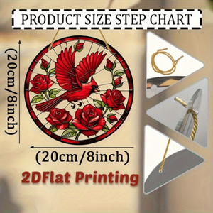 CIFbuy Acchiappasole a Tema Uccello Romantico, Decorazione Festiva Retrò, Ciondolo con Cristalli Colorati, Regalo per Lei - Product Image 2