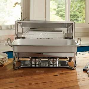 Plat de service professionnel KING INTERATIONAL classique en acier inoxydable, durable et écoresponsable, idéal pour les buffets de restaurant et la restauration événementielle - Product Image 1