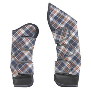 Horse Riding Boots <b>Equestrian</b> Leg Guard Stainless Steel Durable Shock Absorbing Jumping Horse Tendon Boots PU Customized - Product Image 4