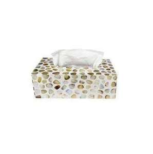 Boîte à mouchoirs tendance de luxe en nacre, support décoratif pour serviettes de table - Product Image 1