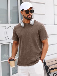 Trending Oversized Acid <b>Wash</b> Graphic Tee <b>Screen</b> Printed Premium Cotton Casual Street Fashion Apparel Manufacturer - Product Image 3