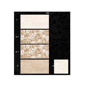 Azulejos de pared de cerámica para cocina, baño y comedor, diseño de flores blancas y azules, rayas digitales de alto brillo - Product Image 5