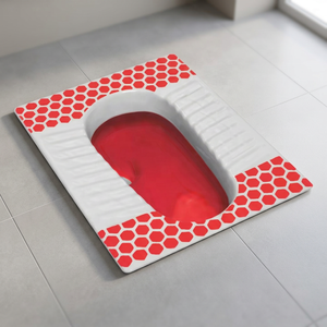 Inodoro de Cerámica Moderno de Diseño Bicolor Rojo y Blanco, Tipo Orissa, Directo de Fábrica Vistaar, Venta al Por Mayor - Product Image 6