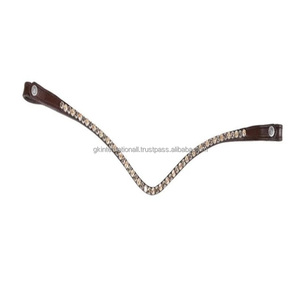 Banda para la frente de cuero de caballo de una sola fila hecha a medida, cristales brillantes multicolores, diamantes de imitación, banda decorativa para la frente de montar - Product Image 6