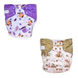 ผ้าอ้อมผ้าฝ้ายลายนกฮูกซักได้ผ้าอ้อมเด็กกันรั่วซึมลายสัตว์ฟรี - Product Image 1
