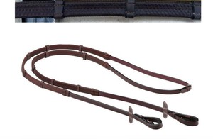 Annabelle Equestrian: Riendas artesanales para equitación, riendas de cuero con agarre de goma, venta al por mayor, riendas personalizadas para caballos - Product Image 2