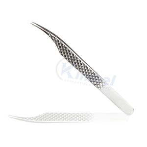 Pinzas de Extensión de Pestañas de Acero Inoxidable de Primera Calidad con Mango de Agarre de Diamante y Caja - Product Image 6
