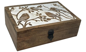 Laser Cut Design Metal Naples Decorative <b>Box</b> Premium Look Tabletop Decoration India Handmade Durable Multifunction <b>Large</b> - Product Image 3