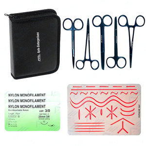 Kit de Práctica de Sutura para Estudiantes de Medicina, Veterinaria y Enfermería, Kit Completo de Suturas Quirúrgicas con Instrumentos Médicos - Product Image 1