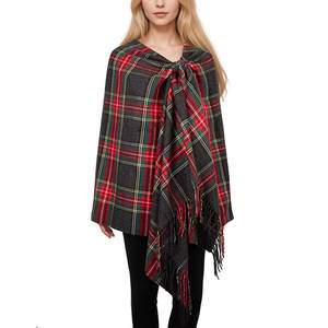 Chal Oversize de Tartán Escocés Negro Estilo Stewart, Suave al Tacto como Cachemira, Bufanda de Invierno 80 x 30 - Product Image 2