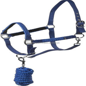 Fancy Design extra comfort Nylon <b>Horse</b> Halter in 3 Vibrant Colors with Braided <b>Lead</b> <b>Rope</b> Set Adjustable Crown Piece & Nose Band - Product Image 5