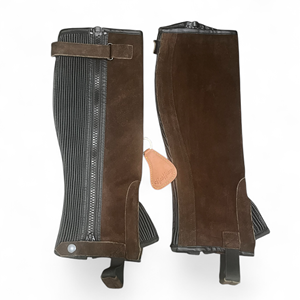 OEM Custom Genuine Leather <b>Half</b> <b>Chaps</b> Breathable Equestrian Horse Riding Gaiters Durable Riding <b>Chaps</b> LHC-0004 - Product Image 3