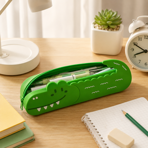 CrocPal Premium - Estuche para Lápices, Impermeable, Duradero, con Cierre de Cremallera, Organizador, Estuche de Papelería con Diseño de Cocodrilo para la Escuela - Product Image 4