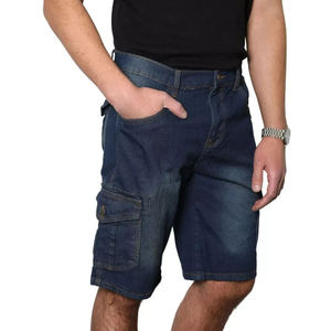 Pantalones Cortos Cargo de Mezclilla para Hombre, 100% Algodón, Cintura Media, Corte Recto, Bordados, Casuales, para Gimnasio, Moda, OEM, Venta al por Mayor - Product Image 4