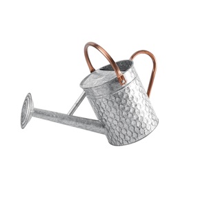 Wholesale Galvanized Metal Watering Can For Indoor & Outdoor Plants Vintage Aged Steel <b>Garden</b> Waterer With Copper Plated Handle - Product Image 4