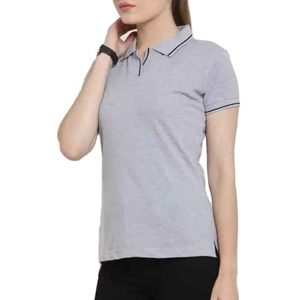 Logo personnalisé femme pour T-shirts polo Écologique Creux et trou Décoration Marque privée Hauts pour femmes - Product Image 1