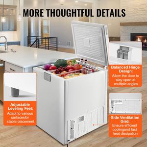 Congelatore orizzontale compatto da 153 L (5,4 Cu.ft) con 2 cestelli rimovibili, apertura superiore, a batteria, autoportante - Product Image 6