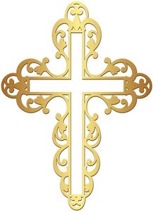 Croix décorative en laiton de qualité supérieure pour la décoration murale intérieure, usage religieux chrétien spirituel. - Product Image 3