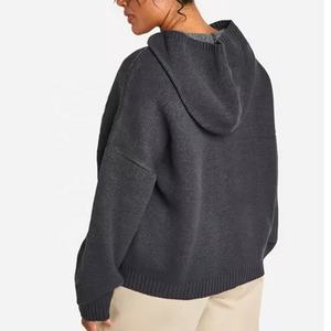 2025 nouveau Style recadrée Style sweat à capuche pour femmes Boxy Fit épais vêtements d'hiver avec Logo personnalisé - Product Image 3