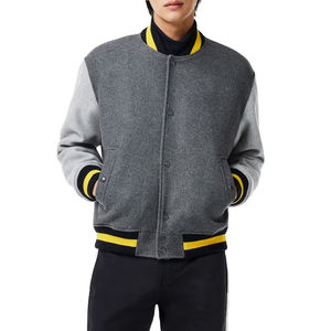 Veste universitaire unisexe de haute qualité en promotion, nouvelle collection hiver, col mandarin, tissu en toile réglable, capuche matelassée sur le devant - Product Image 1