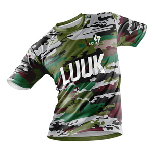 Camiseta Personalizable de Manga Corta con Estampado de Camuflaje para Hombre, Impresión por Sublimación, Secado Rápido, Cuello Redondo, Corte Regular - Product Image 2