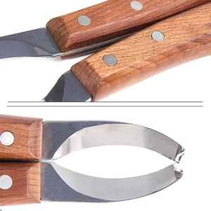 Cuchillo de Herrador de Acero de Damasco Premium IRON para Recorte de Herraduras, Hoja Hecha a Mano, Herramientas Veterinarias, OEM, Marca Privada - Product Image 3