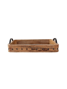High Quality Rustic <b>Tray</b> Wooden Serving <b>Tray</b> With Modern Black Metal Handles Wooden Serving <b>Tray</b> by Craftsy Home - Product Image 1
