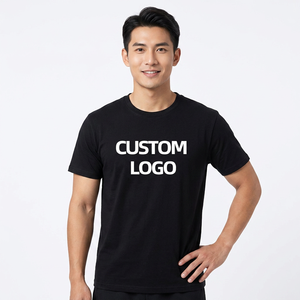 Camiseta de Algodón Negra para Hombre con Logotipo Personalizado, Manga Corta, Cuello Redondo, Corte Regular, Diseño con Letras Impresas, Estilo Casual - Product Image 6