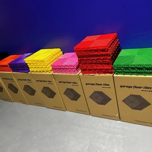 Custom Designed Modular Interlocking Garage Floor Tiles Colorful Plastic Garage Flooring <b>Mats</b> Anti-Slip for Car Detailing Shop - Product Image 5