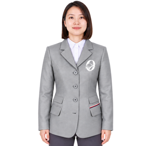 Chaqueta Ecuestre Gris Plateado para Mujer, Blazer de Equitación Elegante, Abrigo para Competición Hípica, Venta al Por Mayor Personalizada - Product Image 1
