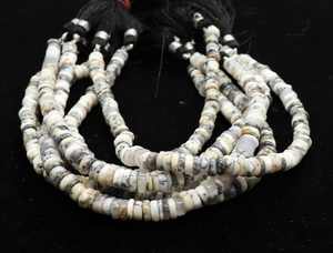 Cuentas Heishi de Ópalo Dendrítico AAA de 5-6x8-9MM, Cuentas de Piedra Preciosa en Forma de Neumático de Ópalo Dendrítico, Cuentas Heishi de Ópalo Natural de 8 Pulgadas - Product Image 2