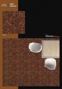 Baldosas de Diseño de Alta Calidad en Color Marrón, Modelo 21111, Más Vendidas, para Paredes y Pisos Interiores, Tamaño 400x400 mm - Product Image 4