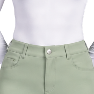 Leggings d'équitation pour femmes vert sauge, taille haute, extensibles, avec grip en silicone et assise intégrale, pour l'entraînement - Product Image 3