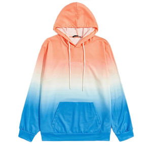 Sweat-shirt à capuche décontracté pour homme avec poche et dégradé de couleurs - Product Image 1
