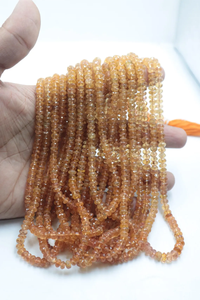 Perles de forme de rondelle à facettes de topaze impériale de haute qualité 4-5mm pour la fabrication de bijoux en pierres précieuses naturelles - Product Image 4