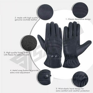 Nouveaux gants d'hiver en cuir personnalisés pour l'extérieur / Nouveaux gants de mode en cuir pur OEM - Product Image 2