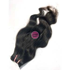 Cheveux humains indiens naturels Remy ondulés Arrow Exim, 100g, non traités, pour tissage de cheveux - Product Image 1