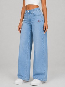 Women Bootcut <b>Denim</b> Pants Mid Rise <b>Stretch</b> Blue Jeans Classic Casual Fashion Trousers for Daily Wear Office and Weekend Style - Product Image 3