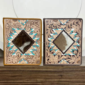 A4ผลงานหนังแบบถือที่กำหนดเองได้3ห่วงปกแฟ้มสมุดโน้ตจัดเอกสารแบบตะวันตกสำหรับทุกเพศ - Product Image 4