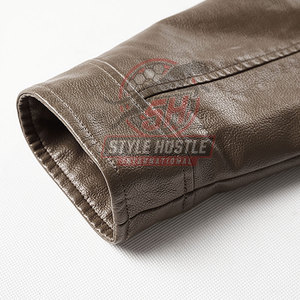 Factory Direct Sale New Arrival <b>Long</b> Sleeves Men <b>Leather</b> <b>Jacket</b> Customized Wholesale <b>Leather</b> Winter <b>Jacket</b> - Product Image 6