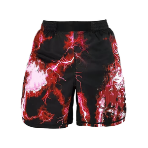 Shorts de Muay Thai en gros, motif marbre noir, pour le kickboxing et le combat, shorts de boxe et de MMA personnalisés et respirants - Product Image 1